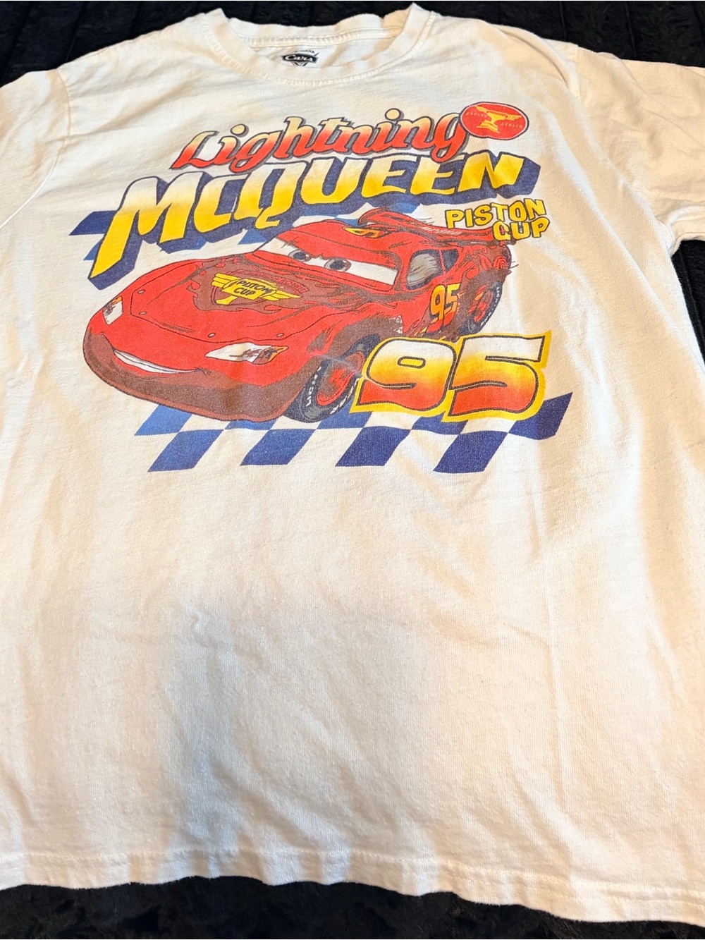 Disney Cars Lightning McQueen White Graphic Tee